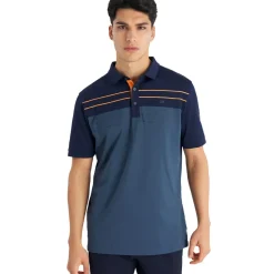 Discount Men's Georgetown Stripe Golf Polo Shirt Men's Polo Shirts