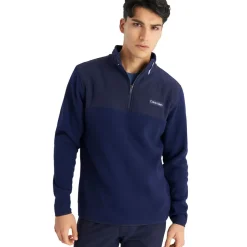 Outlet Men's Hybrid Polar Fleece Half Zip Golf Mid Layer Men's Sweaters|Men's Midlayers