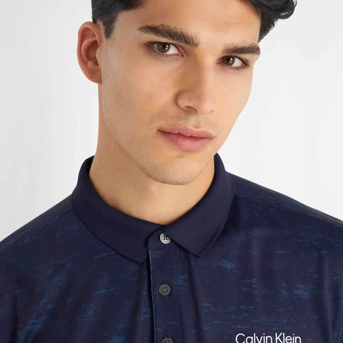 Hot Men's Textured Slate Print Golf Polo Shirt Men's Polo Shirts