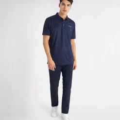 Hot Men's Textured Slate Print Golf Polo Shirt Men's Polo Shirts