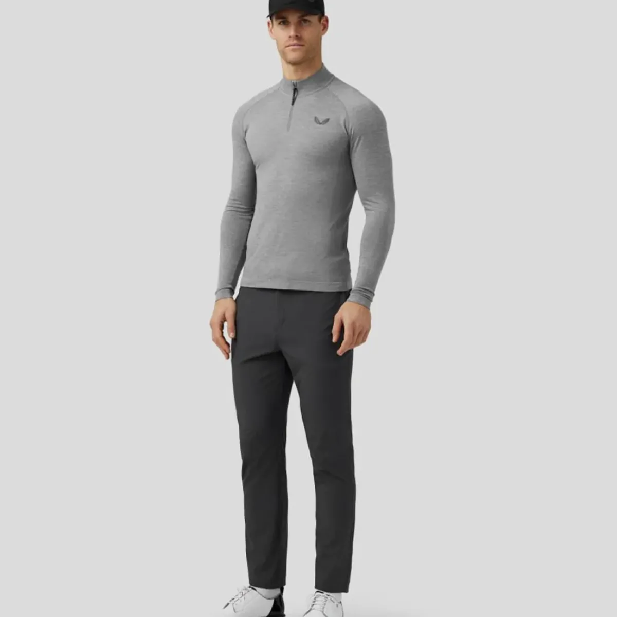 Best Men's Body Mapped Quarter Zip Golf Midlayer Men's Sweaters|Men's Midlayers