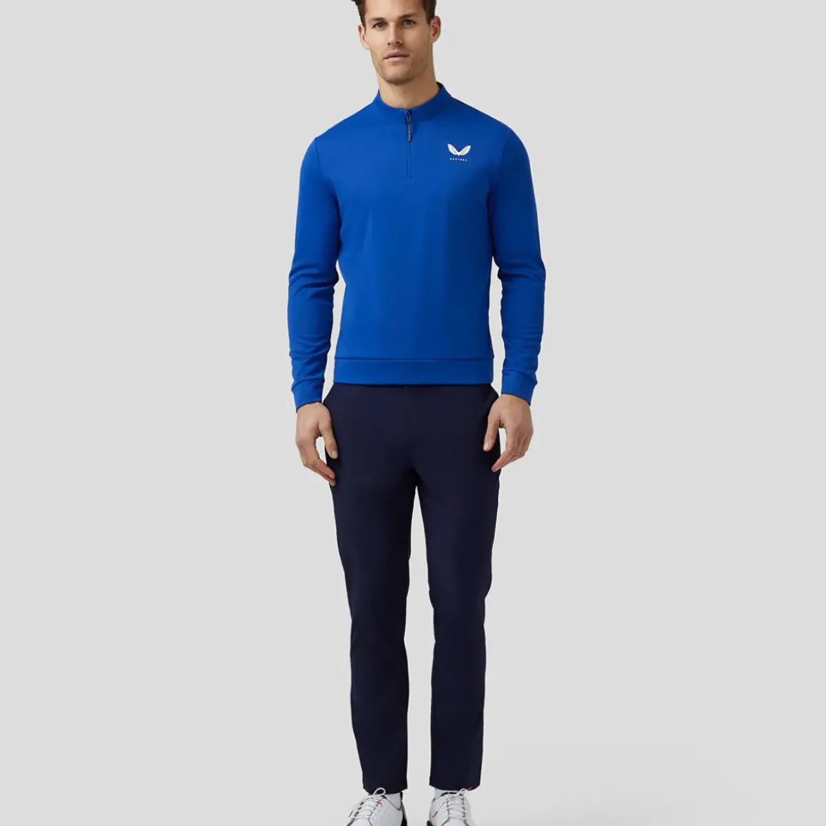 Clearance Men's Classic Quarter Zip Golf Mid Layer Men's Sweaters|Men's Midlayers