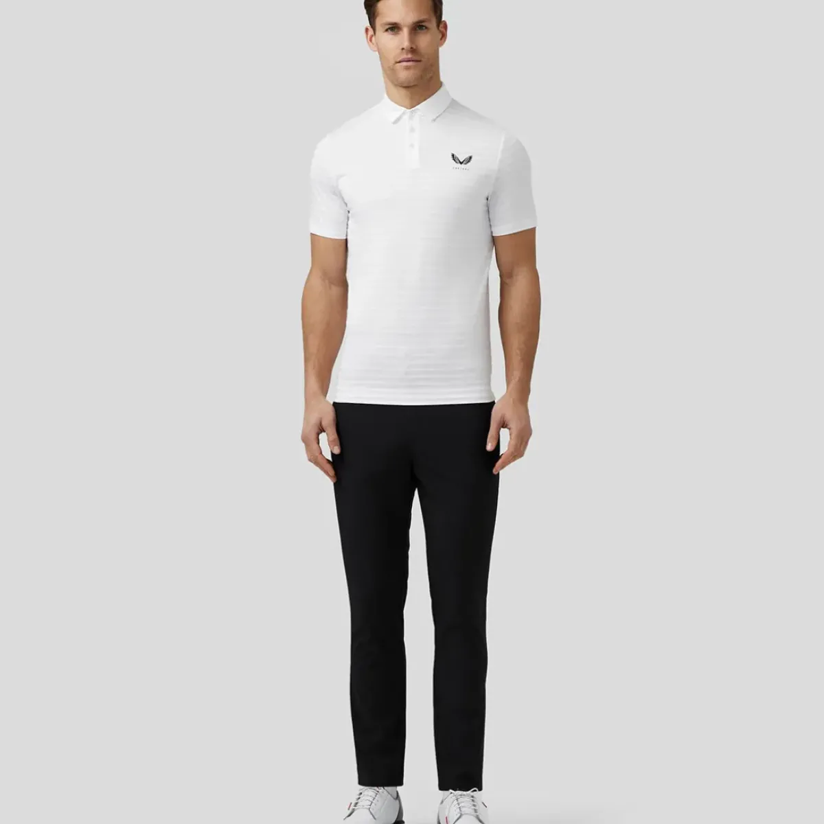 Men's Textured Pique Golf Polo Shirt Men's Polo Shirts