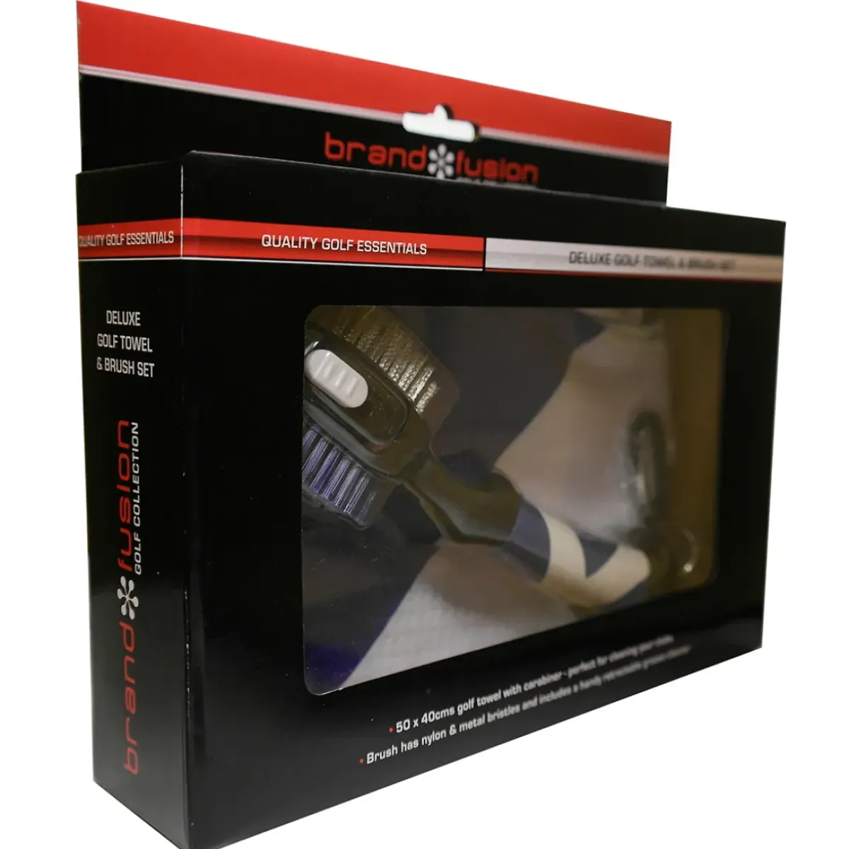 New Deluxe Towel & Brush Golf Cleaning Set Golf Towels