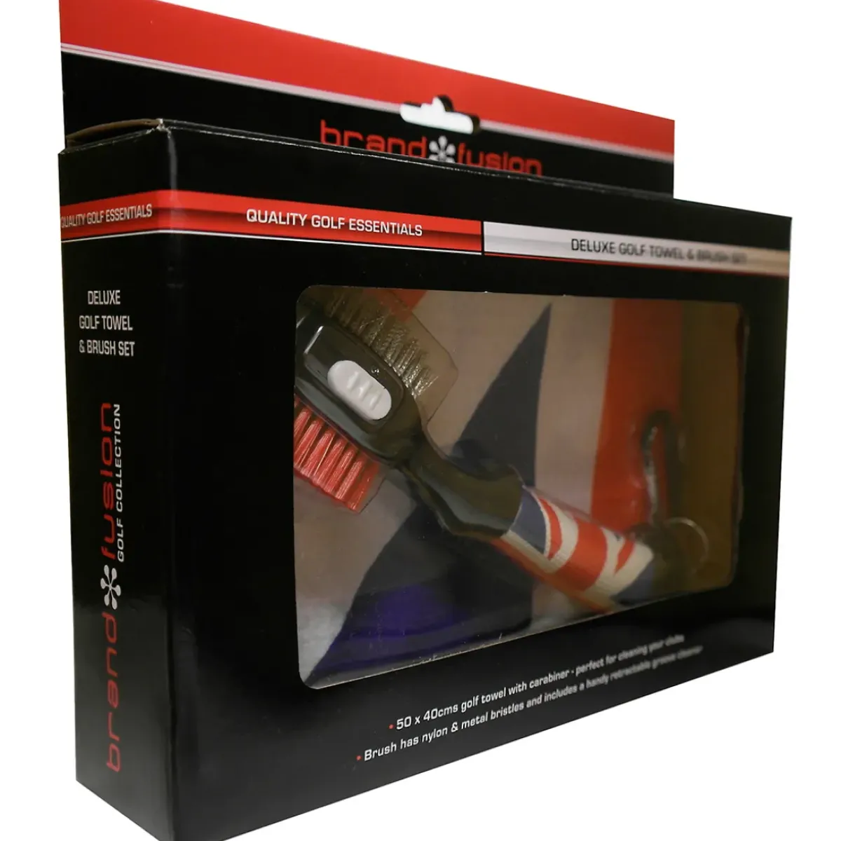 New Deluxe Towel & Brush Golf Cleaning Set Golf Towels