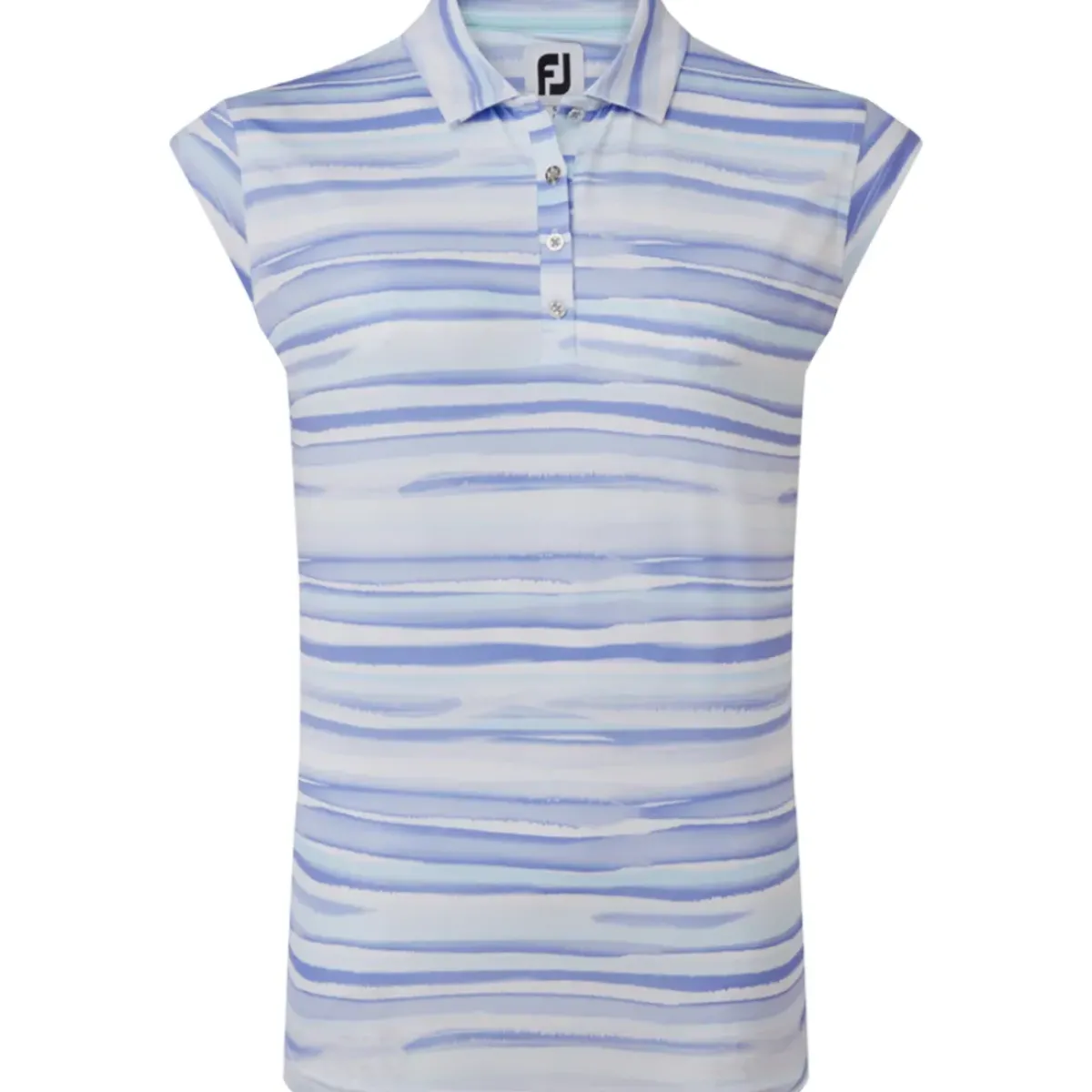 Outlet Ladies Cap Sleeve Watercolour Print Lisle Golf Polo Shirt Ladies Polo Shirts