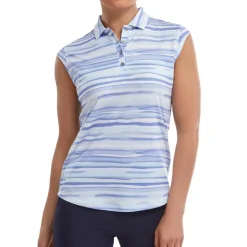 Best Ladies Cap Sleeve Watercolour Print Lisle Golf Polo Shirt Ladies Polo Shirts