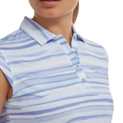 Best Ladies Cap Sleeve Watercolour Print Lisle Golf Polo Shirt Ladies Polo Shirts