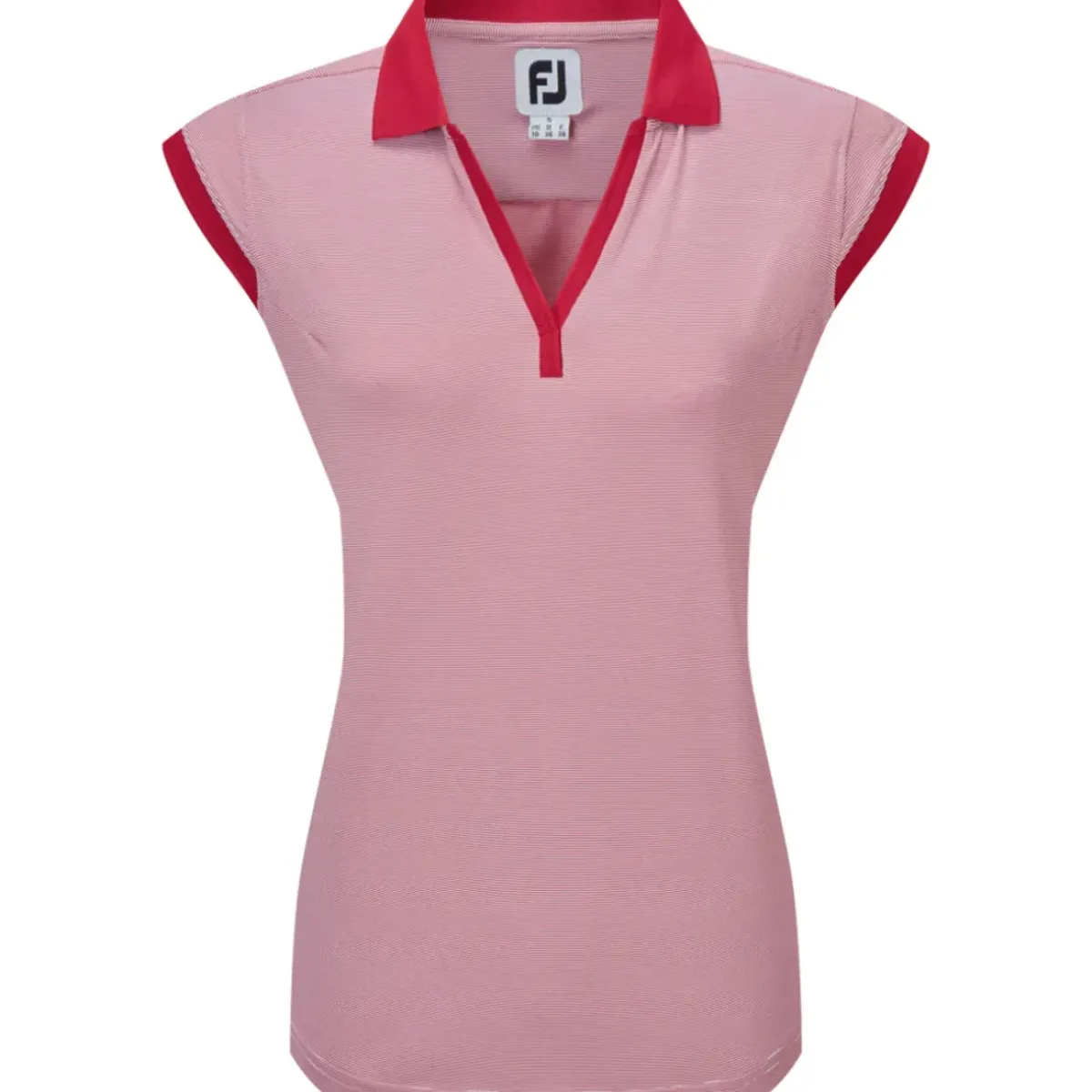 Sale Ladies End on End Stripe Lisle Golf Polo Shirt Ladies Polo Shirts