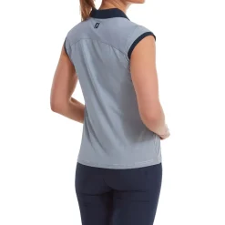 Clearance Ladies End on End Striped Lisle Golf Polo Shirt Ladies Polo Shirts