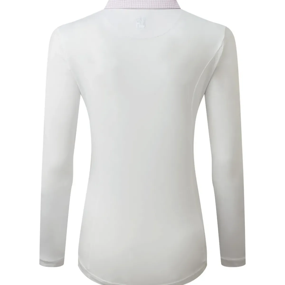 Sale Ladies Houndstooth Trim 3/4 Sleeve Lisle Golf Polo Shirt Ladies Polo Shirts