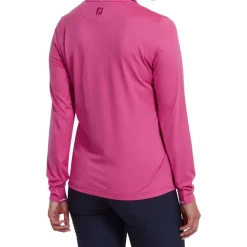 New Ladies Thermal Solid Long Sleeve Golf Polo Shirt Ladies Polo Shirts