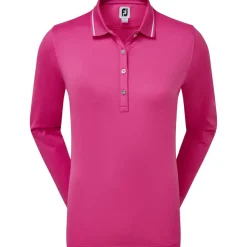 Sale Ladies Thermal Solid Long Sleeve Golf Polo Shirt Ladies Polo Shirts