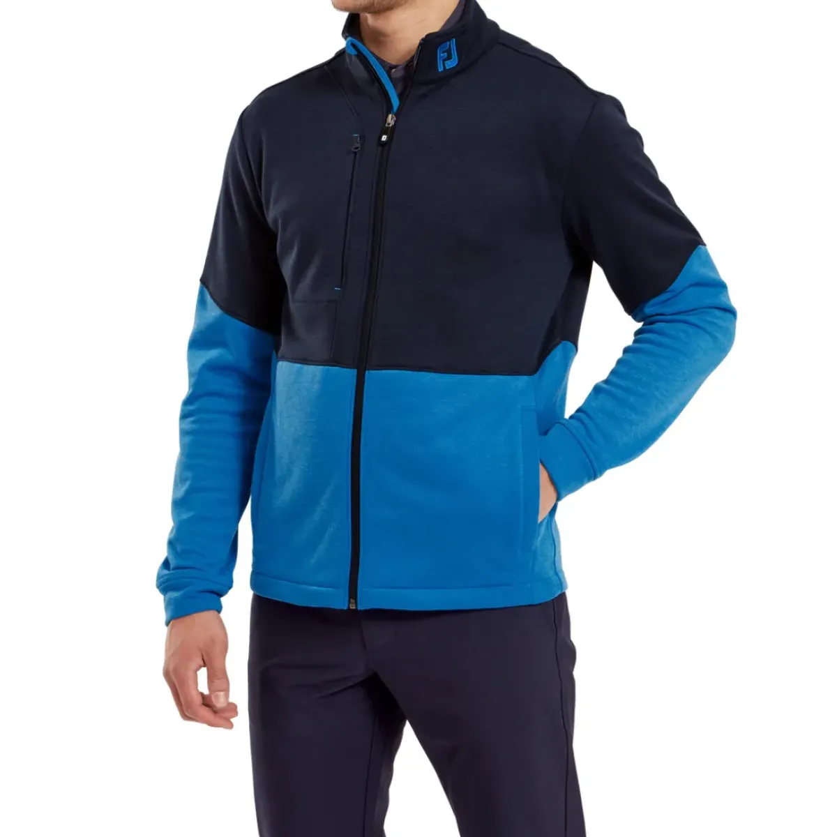 Clearance Men's Colour Block Chill-Out Full Zip Golf Midlayer Men's Sweaters|Men's Jackets