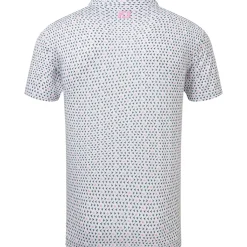 New Men's Flying Wasp Print Lisle Golf Polo Shirt Men's Polo Shirts