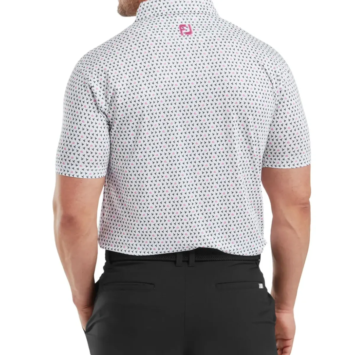 New Men's Flying Wasp Print Lisle Golf Polo Shirt Men's Polo Shirts