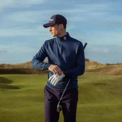 Men's Glen Plaid Chill-Out Golf Midlayer Men's Sweaters|Men's Midlayers