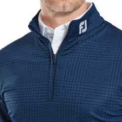 Men's Glen Plaid Chill-Out Golf Midlayer Men's Sweaters|Men's Midlayers