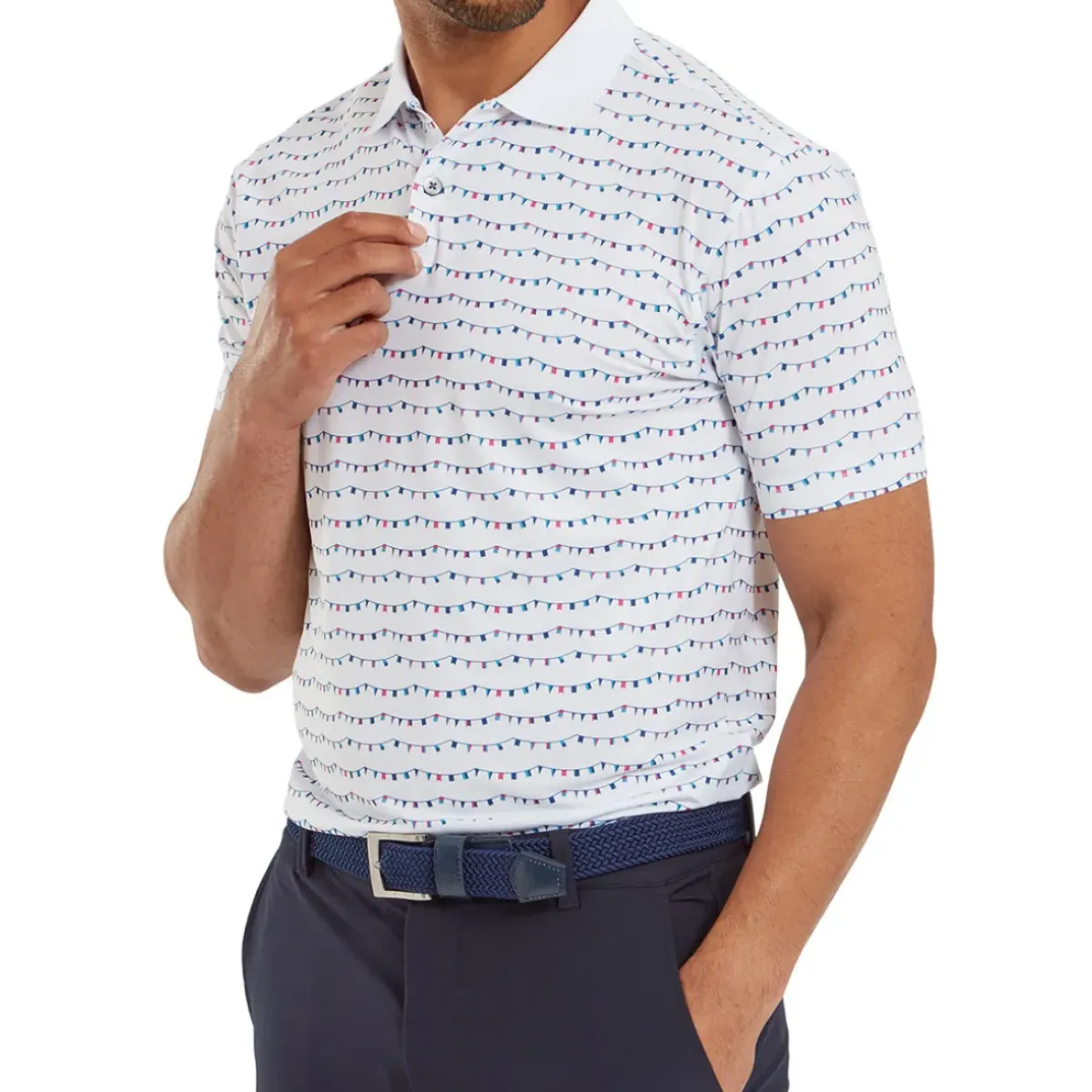 Sale Men's Golf Course Doodle Pique Golf Polo Shirt Men's Polo Shirts