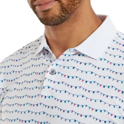 Clearance Men's Golf Course Doodle Pique Golf Polo Shirt Men's Polo Shirts