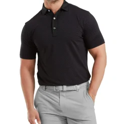 Discount Men's Jacquard Dot Print Golf Polo Shirt Men's Polo Shirts