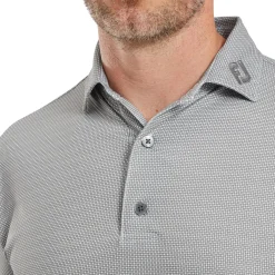 Men's Octagon Print Lisle Golf Polo Shirt Men's Polo Shirts