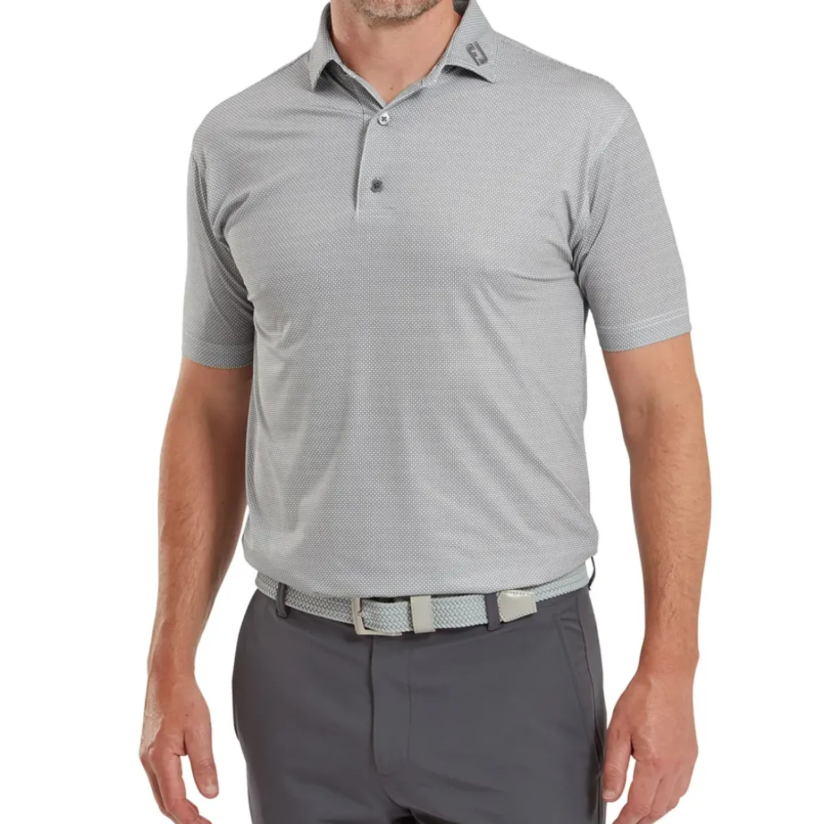 Discount Men's Octagon Print Lisle Golf Polo Shirt Men's Polo Shirts