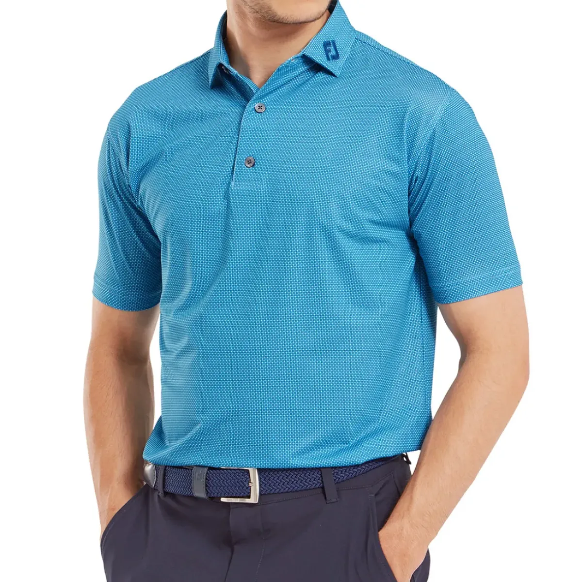 Discount Men's Octagon Print Lisle Golf Polo Shirt Men's Polo Shirts