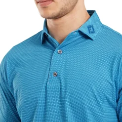 Discount Men's Octagon Print Lisle Golf Polo Shirt Men's Polo Shirts