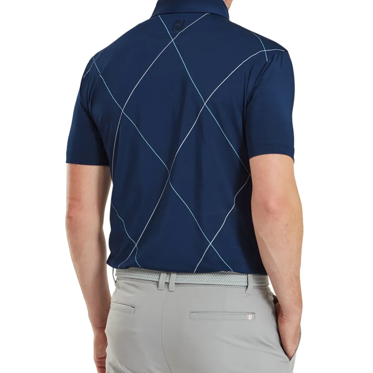 New Men's Raker Print Lisle Golf Polo Shirt Men's Polo Shirts