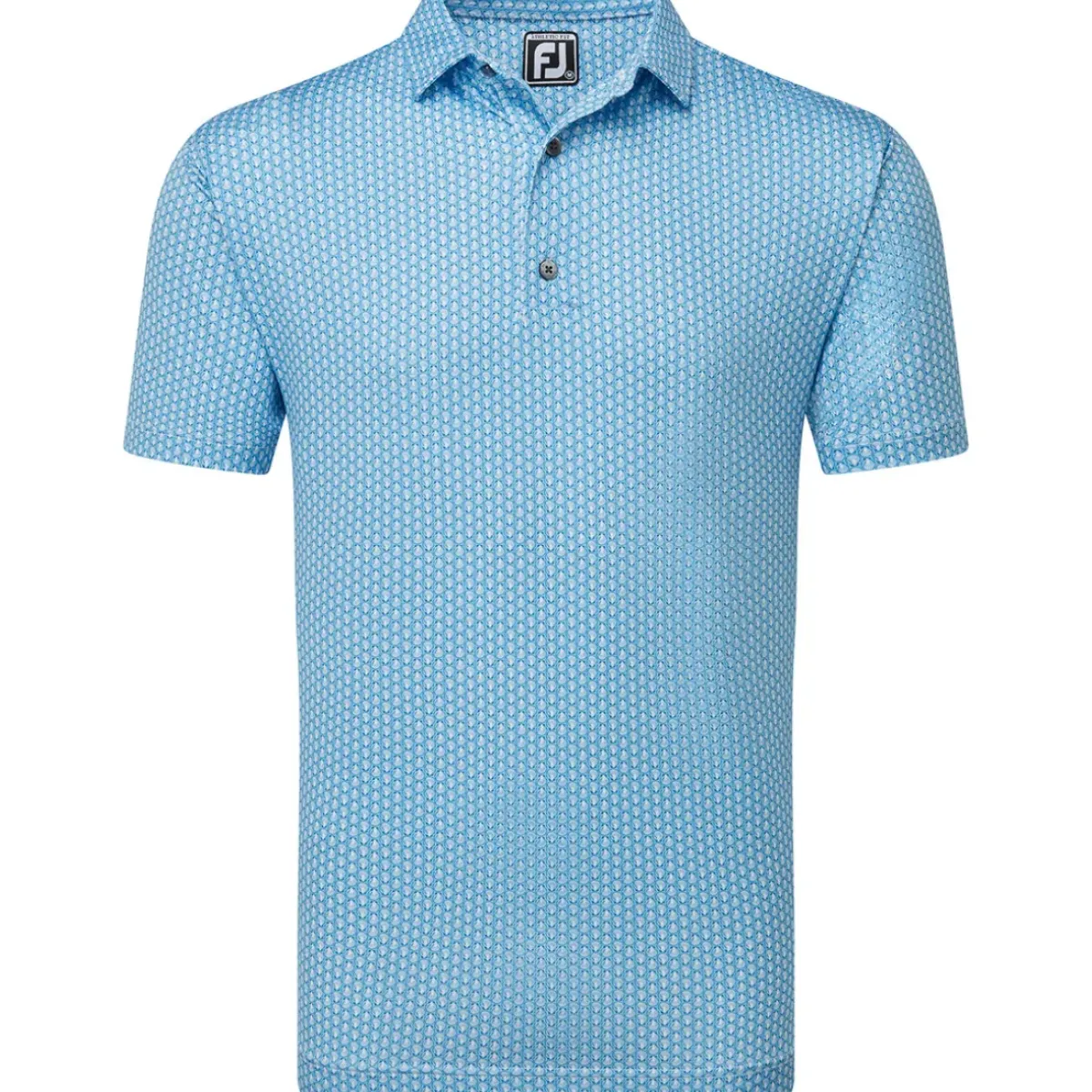 Men's Scallop Shell Foulard Lisle Golf Polo Shirt Men's Polo Shirts