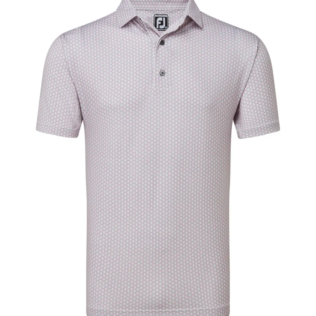 Men's Scallop Shell Foulard Lisle Golf Polo Shirt Men's Polo Shirts