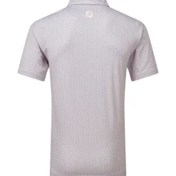 Men's Scallop Shell Foulard Lisle Golf Polo Shirt Men's Polo Shirts