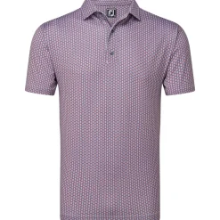 Hot Men's Scallop Shell Foulard Lisle Golf Polo Shirt Men's Polo Shirts