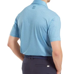 Hot Men's Scallop Shell Foulard Lisle Golf Polo Shirt Men's Polo Shirts