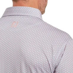 Outlet Men's Scallop Shell Foulard Lisle Golf Polo Shirt Men's Polo Shirts