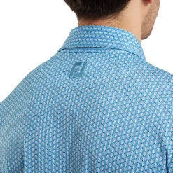 Outlet Men's Scallop Shell Foulard Lisle Golf Polo Shirt Men's Polo Shirts