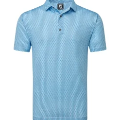 Outlet Men's Scallop Shell Foulard Lisle Golf Polo Shirt Men's Polo Shirts