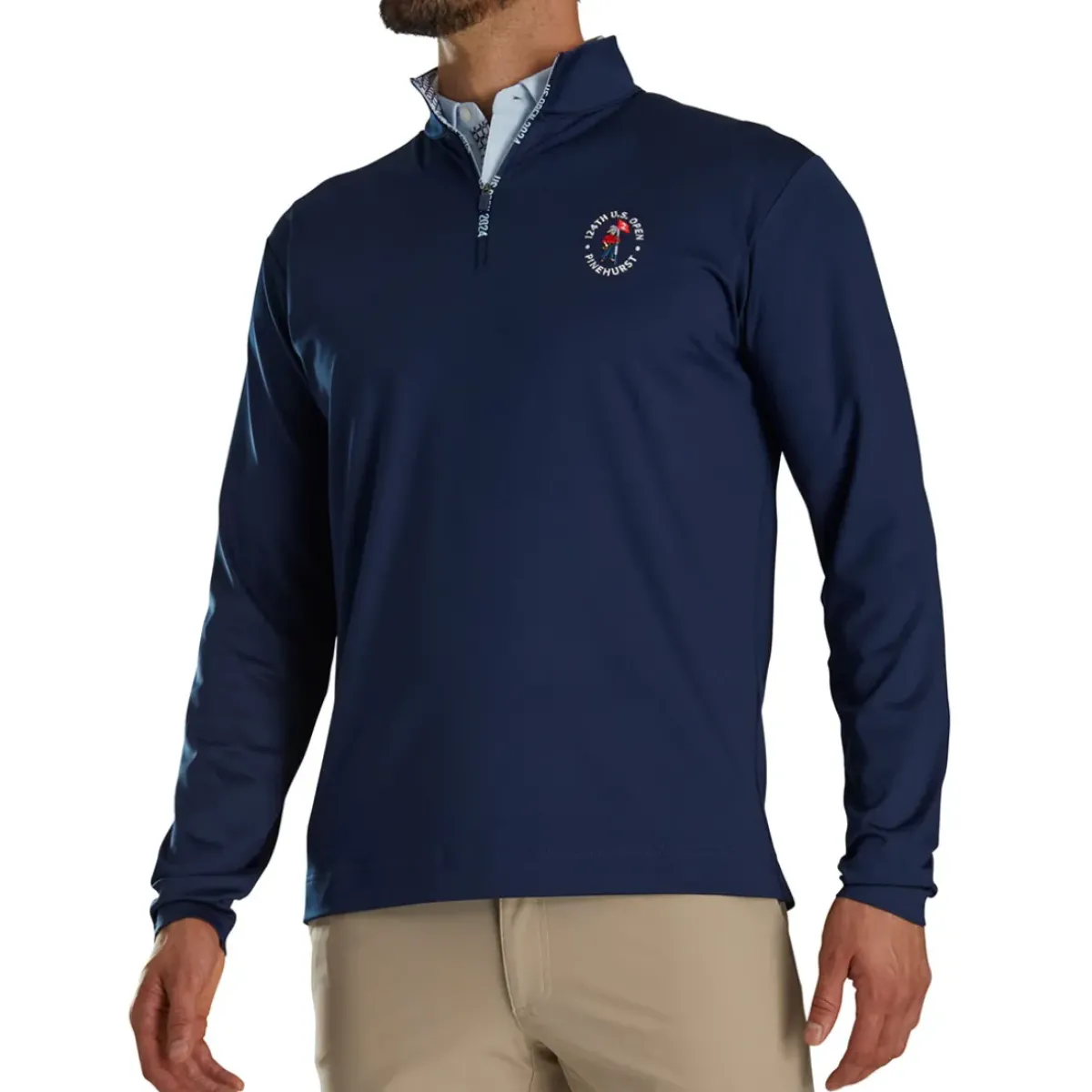 Outlet Men's Solid US Open Golf Mid Layer Men's Sweaters|Men's Midlayers