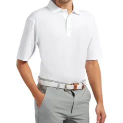 New Men's Stretch Pique Solid Knit Collar Golf Polo Shirt Men's Polo Shirts