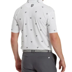 Hot Men's Thistle Print Lisle Golf Polo Shirt Men's Polo Shirts