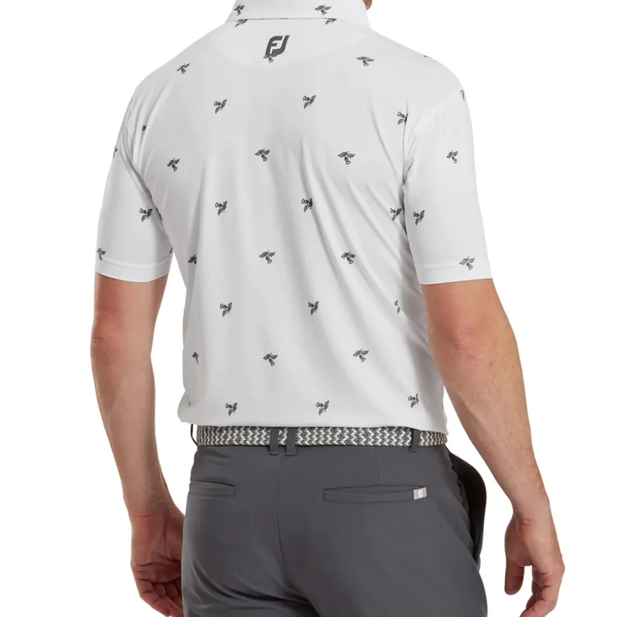Hot Men's Thistle Print Lisle Golf Polo Shirt Men's Polo Shirts