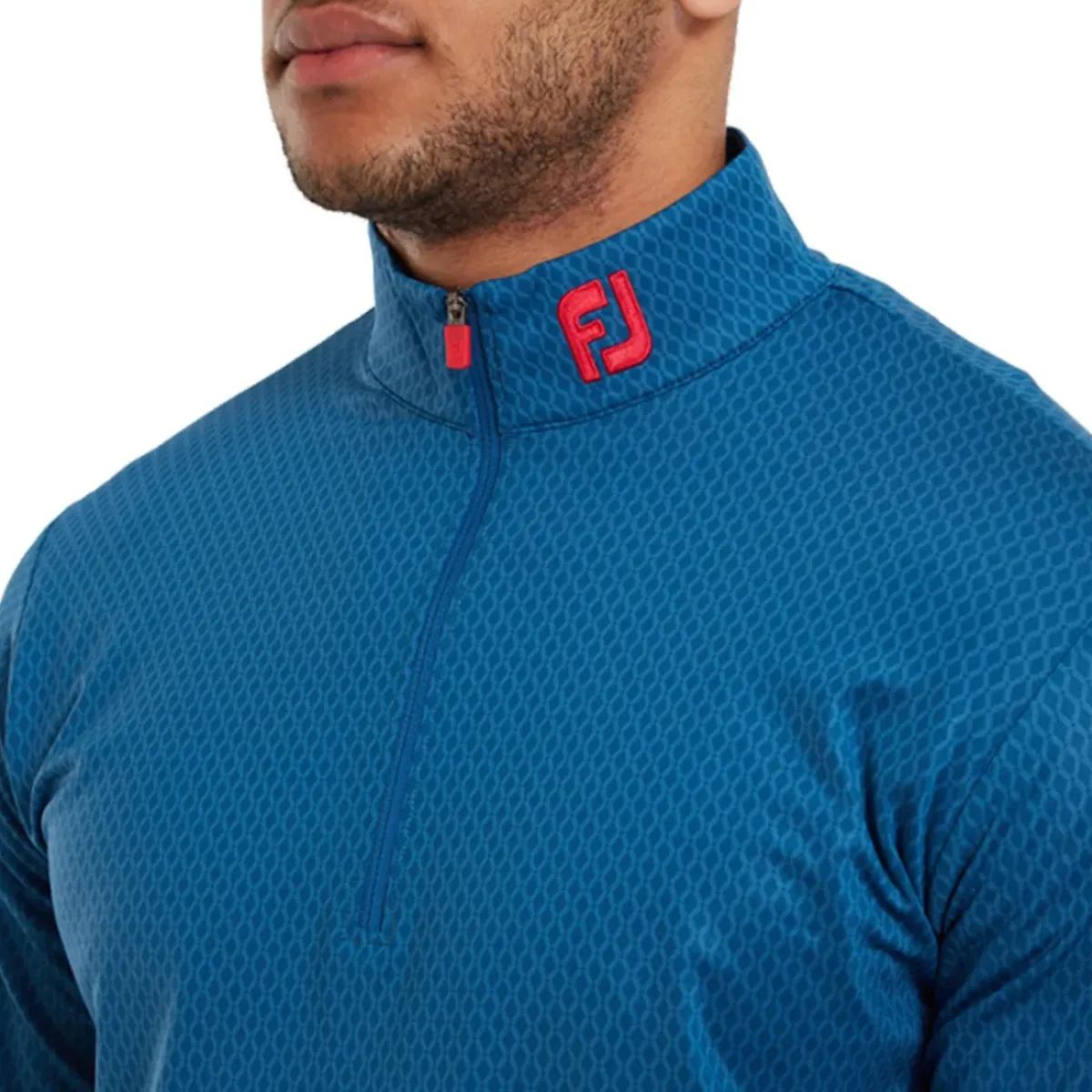 Best Men's Tonal Print Knit Half Zip Golf Midlayer Men's Sweaters|Men's Midlayers