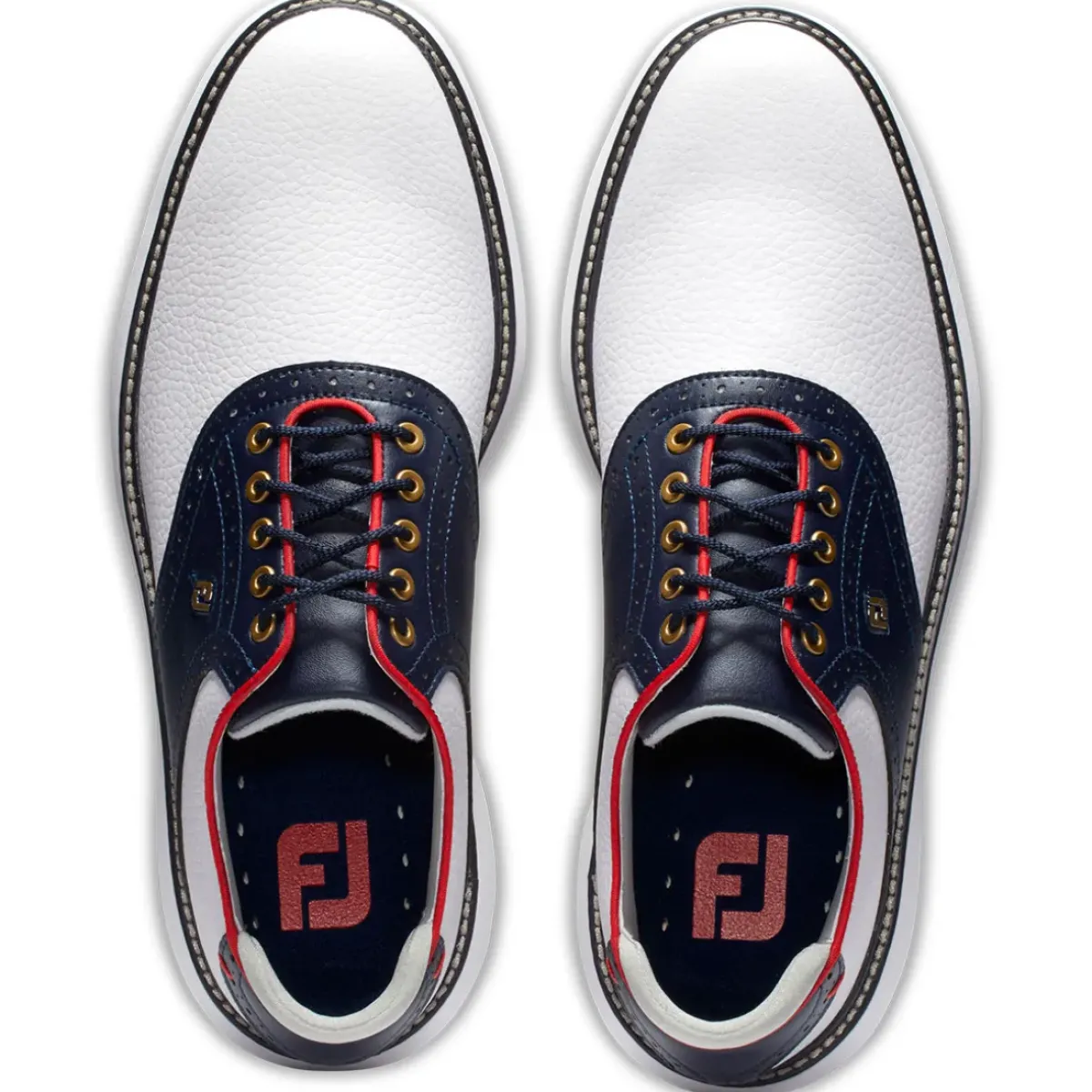 New Men's Traditions Waterproof Spiked Golf Shoes Men's Waterproof Golf Shoes|Men's Spiked Golf Shoes