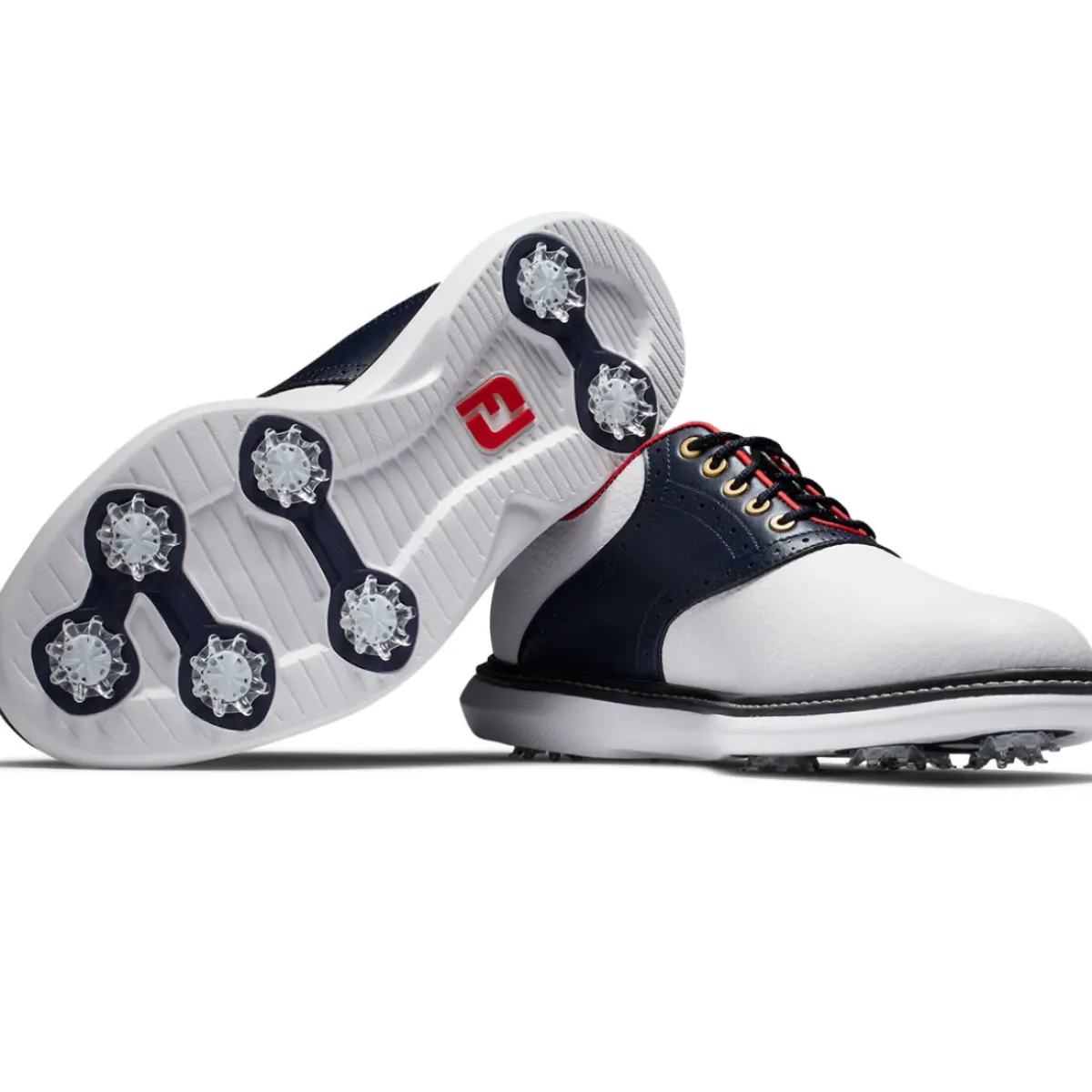 New Men's Traditions Waterproof Spiked Golf Shoes Men's Waterproof Golf Shoes|Men's Spiked Golf Shoes