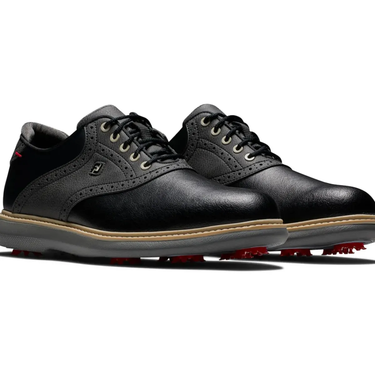 Online Men's Traditions Waterproof Spiked Golf Shoes Men's Waterproof Golf Shoes|Men's Spiked Golf Shoes