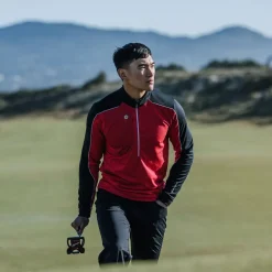 Best Men's Dave Half Zip Golf Midlayer Men's Sweaters|Men's Midlayers