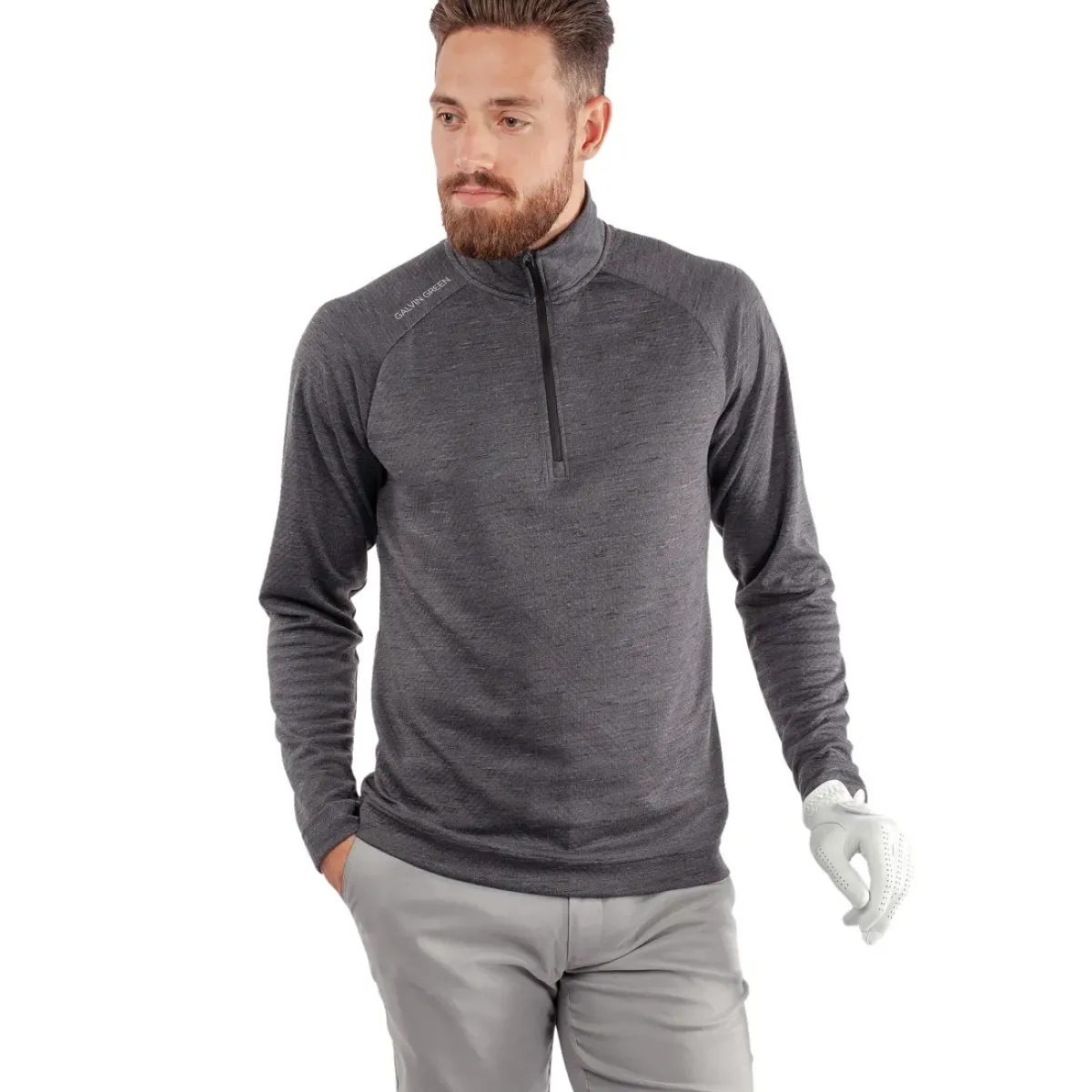 Clearance Men's Dion Golf Half Zip Golf Midlayer Men's Sweaters|Men's Midlayers