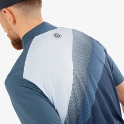 Online Men's Macoy Stripe Golf Polo Shirt Men's Polo Shirts