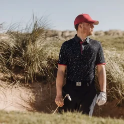 Best Men's Mannix Printed Golf Polo Shirt Men's Polo Shirts